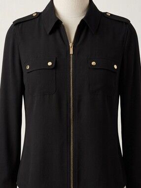 Jones New York Zippered Blouse Small